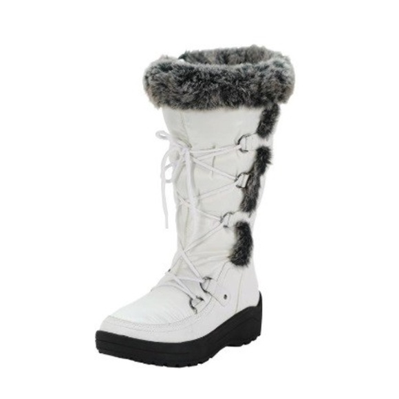 white fur lined boots